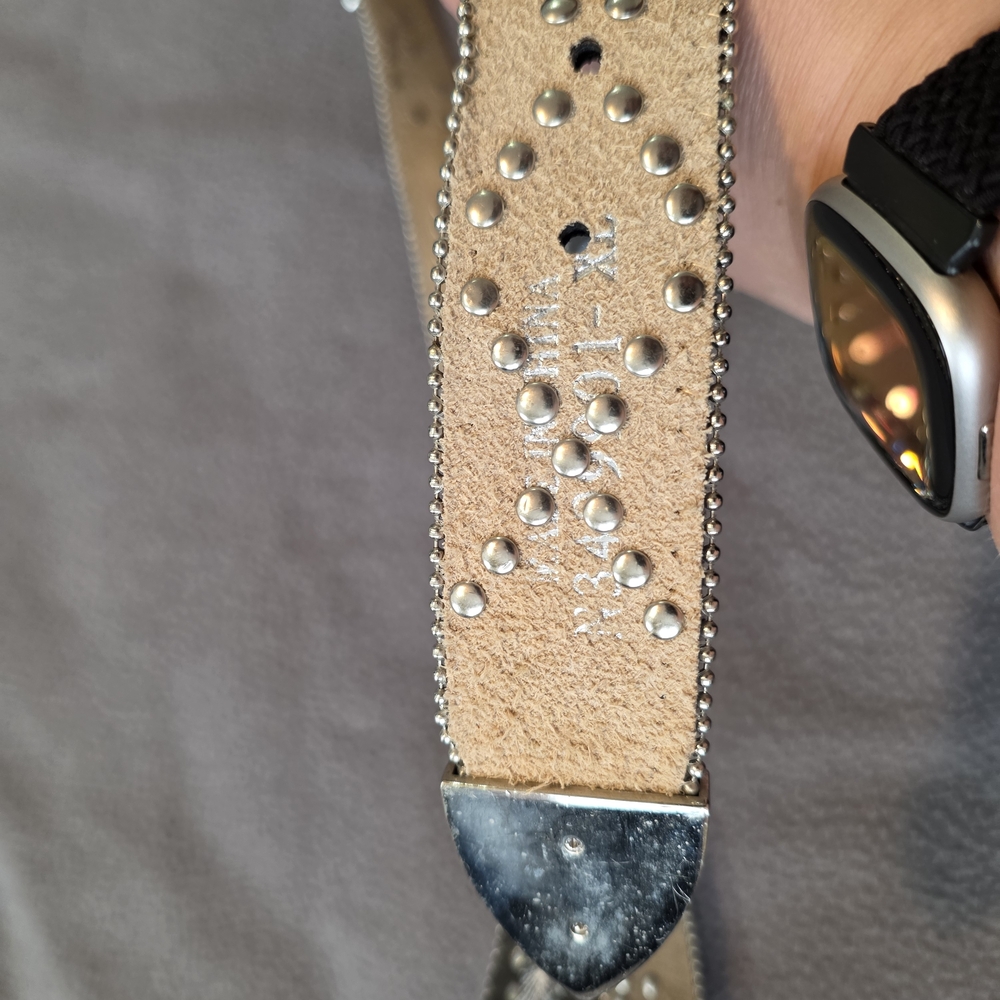 Source Unknown Black Rhinestone Western Buckle Belt - Picture 5 of 6